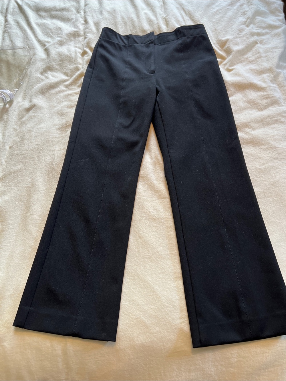 Ann Taylor Petite Black Women's Tailored cropped straight leg Pants